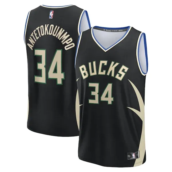 Giannis Antetokounmpo MIL Replica Jersey - top-tier stylish - Black