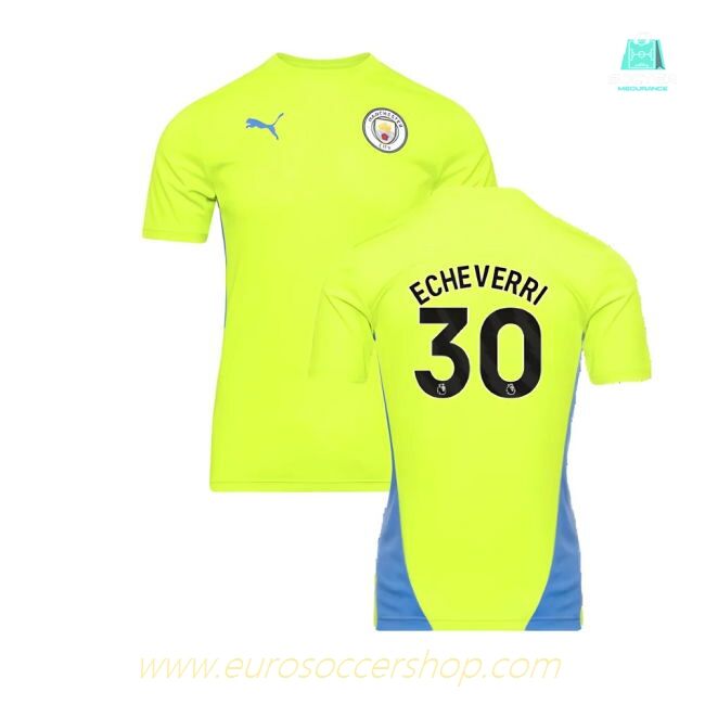 2024-2025 Man City Training Shirt (Yellow Glow) (Echeverri 30)