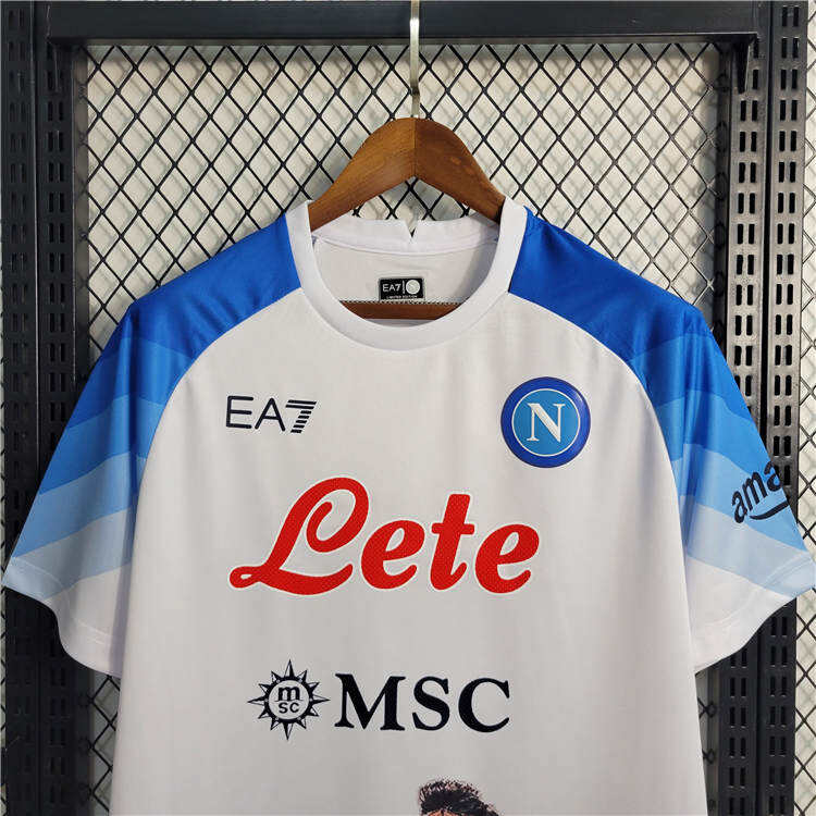 Napoli 2324 Soccer Shirt Champion Edition White Football Shirt -