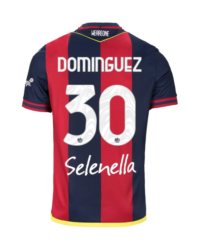 Dominguez's Number 30 Bologna Home Jersey for the 24-25 Season