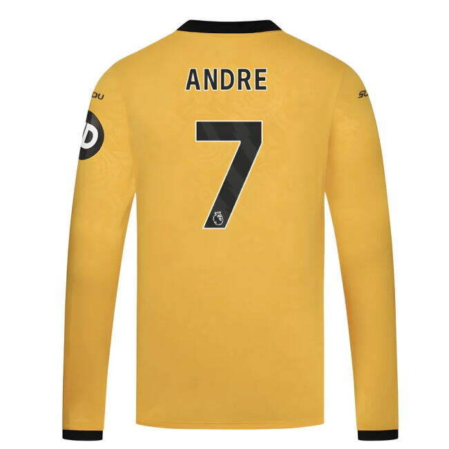 2025-2026 Wolves Long Sleeve Home Shirt (Andre 7)