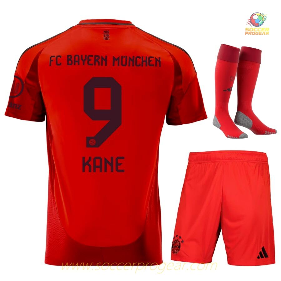 Team Jersey Soccer Uniform Youth Bayern Munich Home 2024-25 Edition Kane