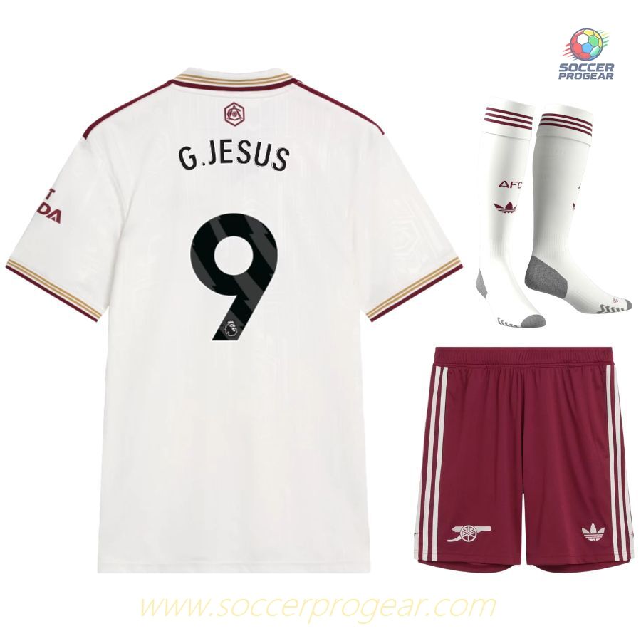 Arsenal 2025/26 Collection Jesus Third Child Kit Football Jersey
