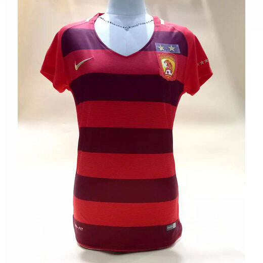 Women's Guangzhou Evergrande Taobao Home 201718 Soccer Jersey Shirt -