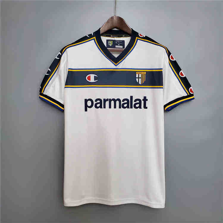 02-03 PARMA CALCIO 1913 RETRO WHITE SOCCER SHIRT JERSEY - Official