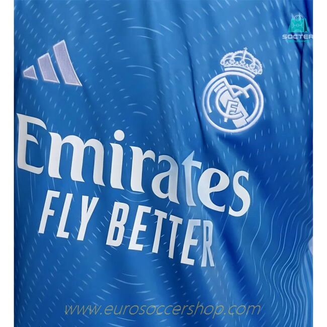 2025-2026 Real Madrid Home Goalkeeper Shirt (Blue) - Kids