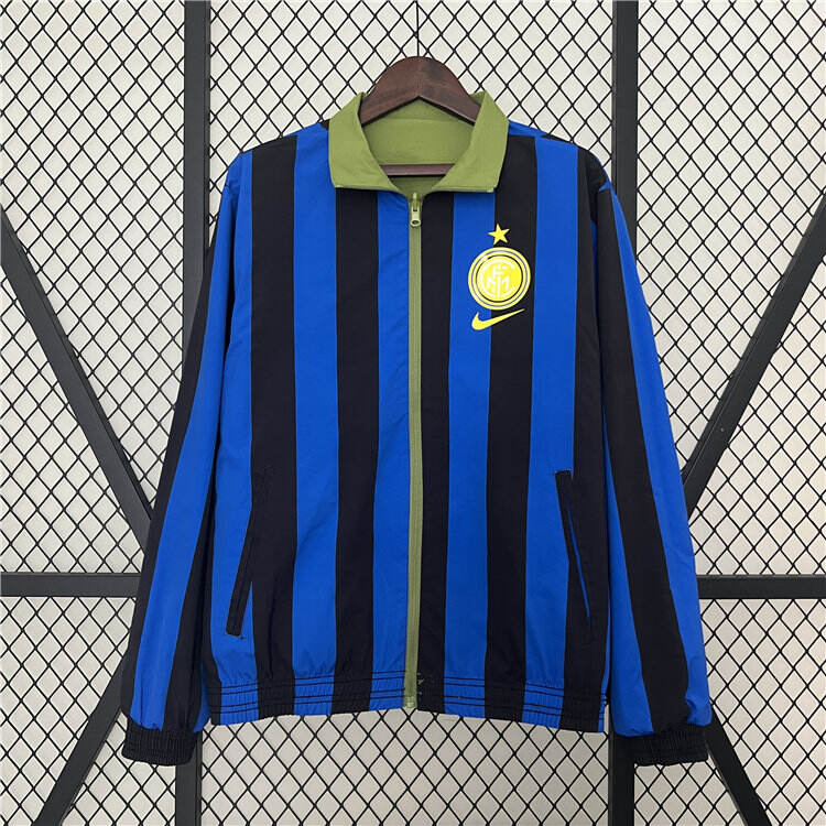 2425 Inter Milan Reversible Trench Jacket GreenBlue - Official