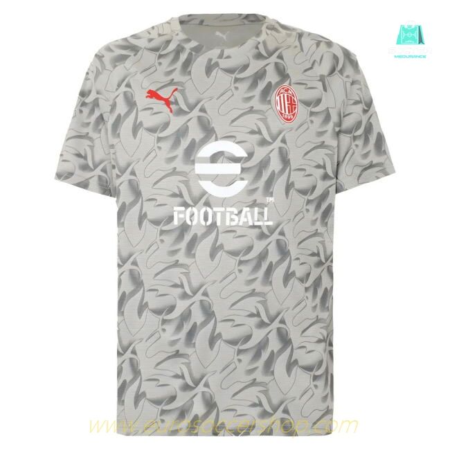 2025-2026 AC Milan Warm Up Jersey (Smokey Gray) (Ronaldo 99)
