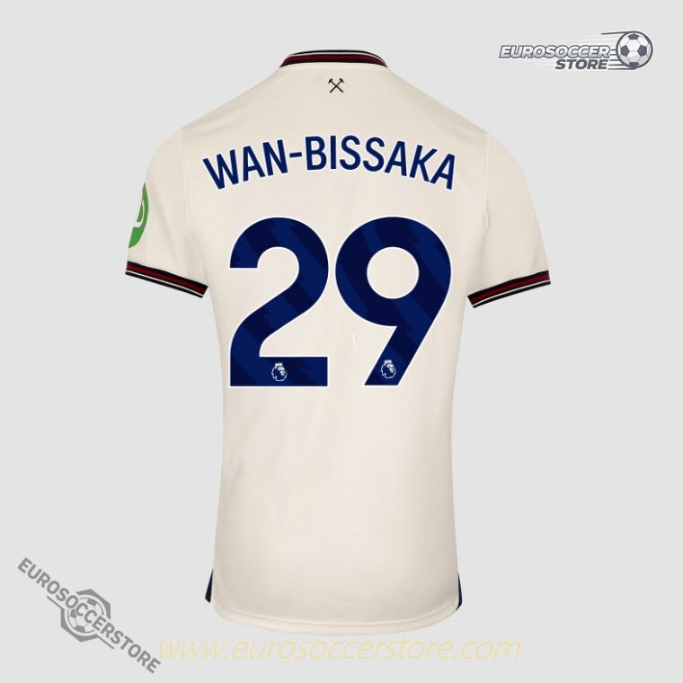 West Ham United 25-26 Away WAN-BISSAKA Number 29 Jersey