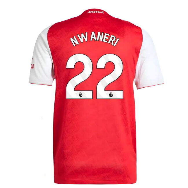 Match Worn Style Arsenal Home Player Jersey 2025-2026 (Nwaneri 22)