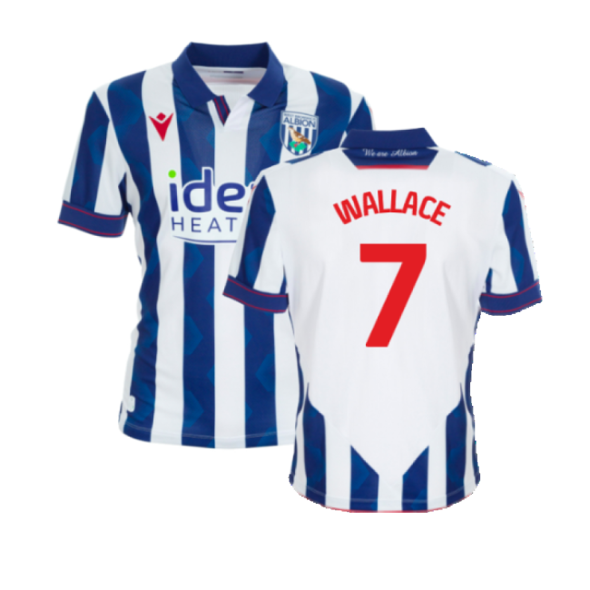 Authentic Design Football West Brom Wba Home Shirt Wallace #7 Upda...