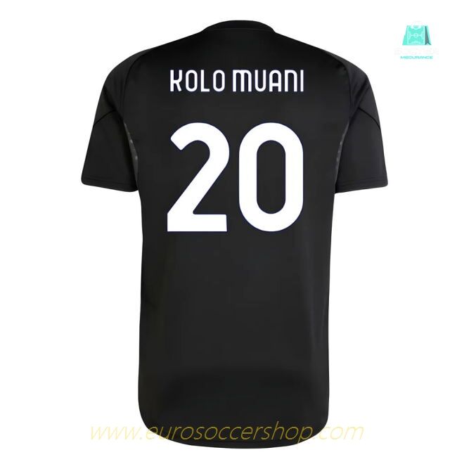 2025-2026 Juventus Training Shirt (Black) (Kolo Muani 20)