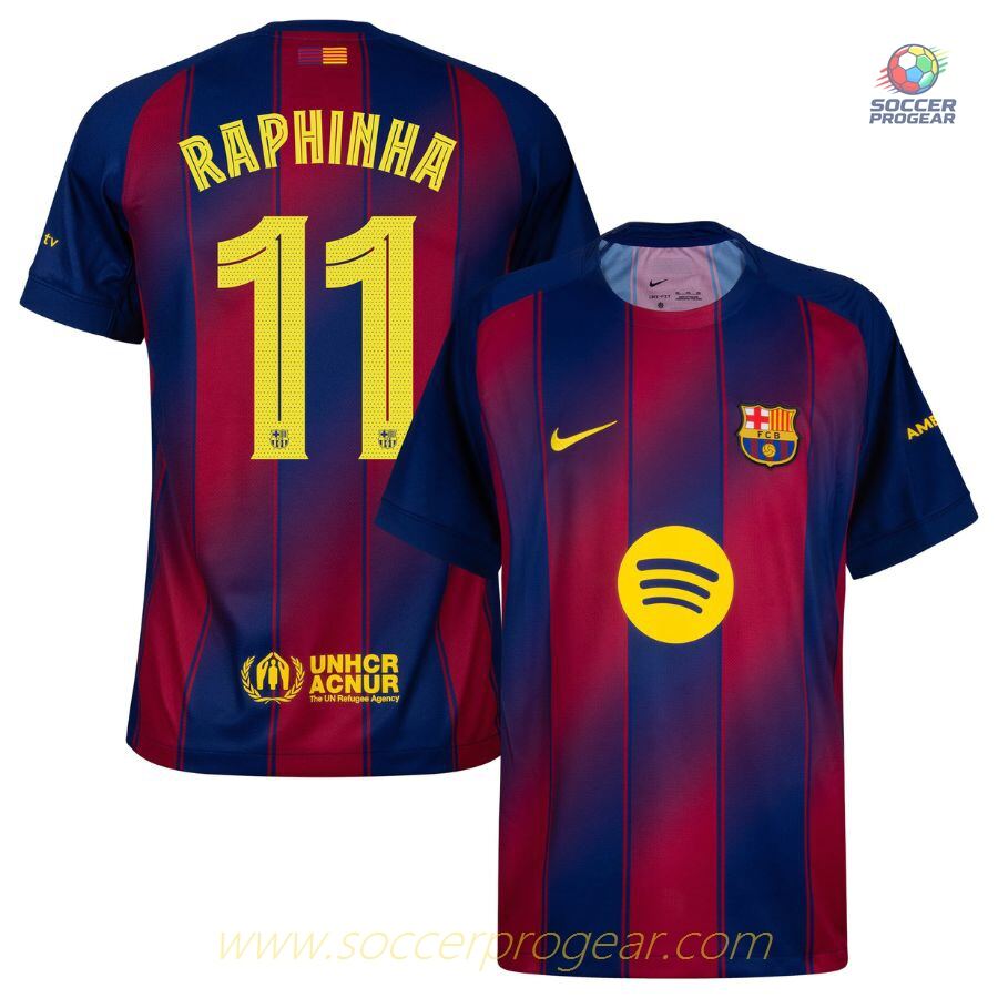 Barca Home Kids Edition Team Jersey 2025/26 Collection Raphinha
