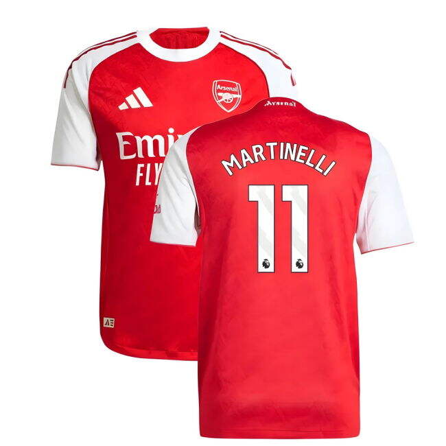2025-2026 Arsenal Authentic Home Shirt (Martinelli 11) - official s...