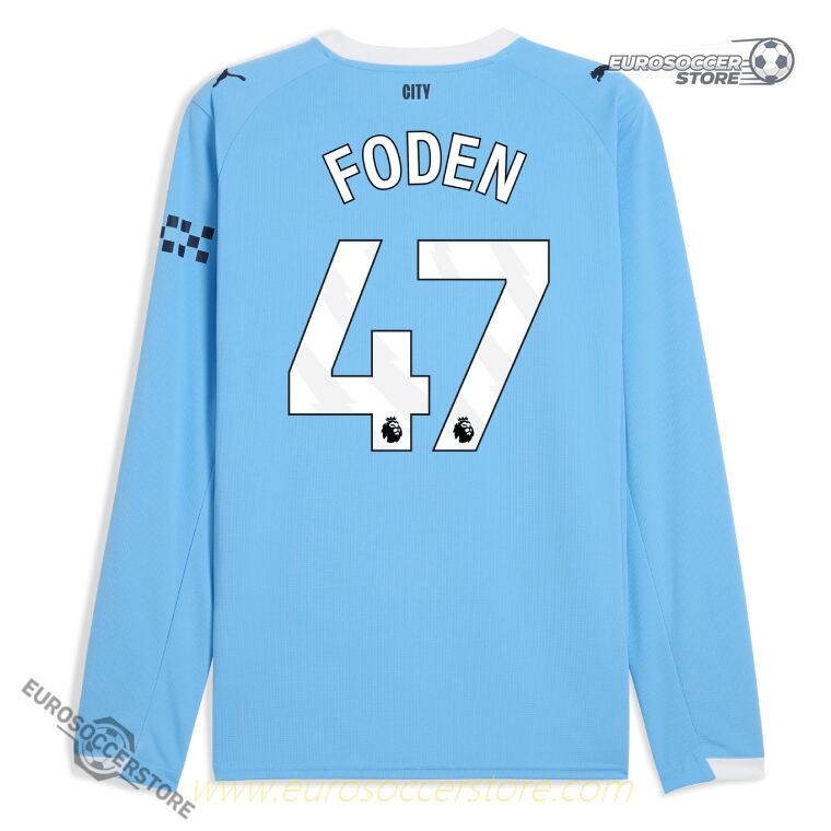 Manchester City 25-26 Home Long Sleeve Jersey FODEN 47