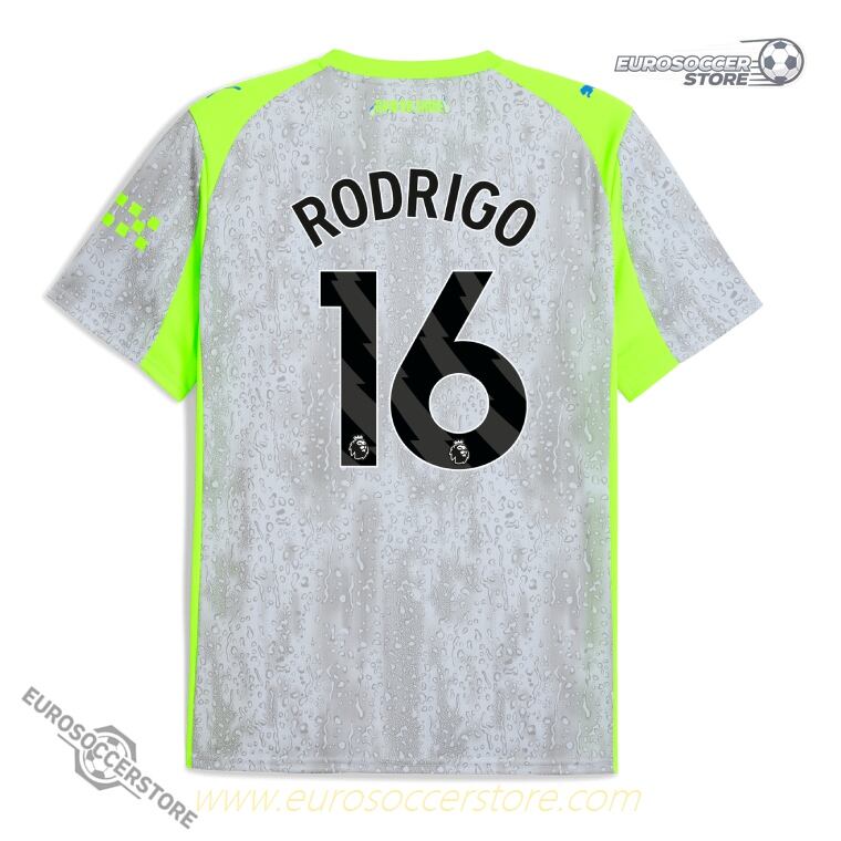 Manchester City's 25-26 Third Jersey featuring RODRIGO with the number 16