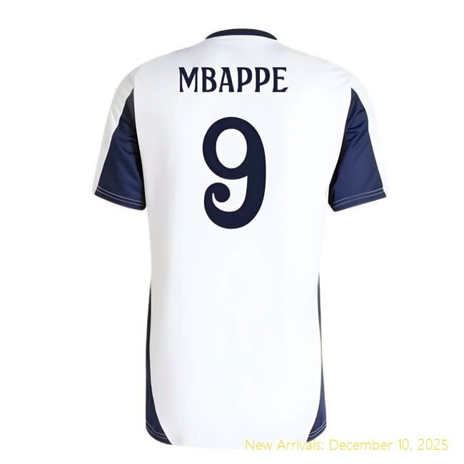 Durable 2024-2025 RM Real Madrid Training Tee (White) (Mbappe 9)