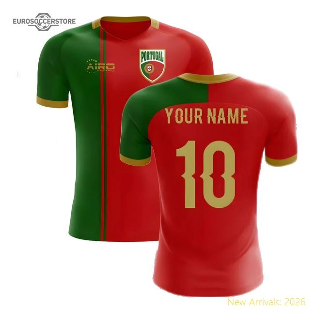 2025-2026 Portugal Flag Main Concept Football Jersey (your Name) -kids