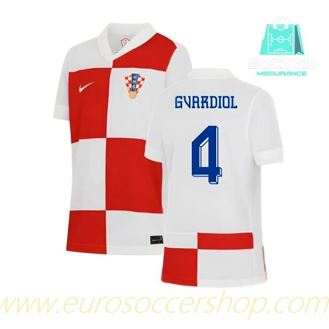 2024/25 Campaign Croatia Match Quality Home Jersey Children (Gvardiol 4)