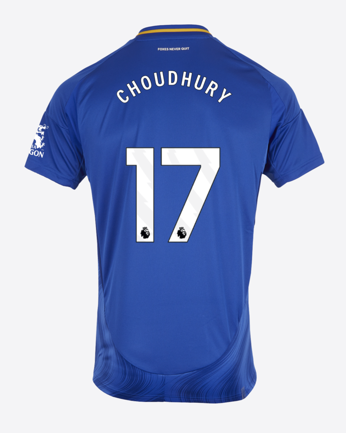 Leicester City 24-25 Season Home Version CHOUDHURY 17 Jersey