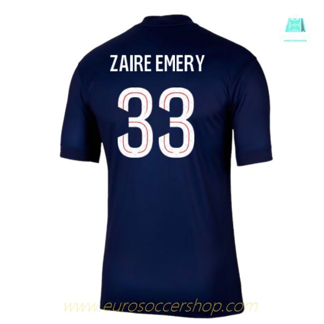 2025-2026 PSG Paris Saint Germain Home Shirt (Zaire Emery 33)