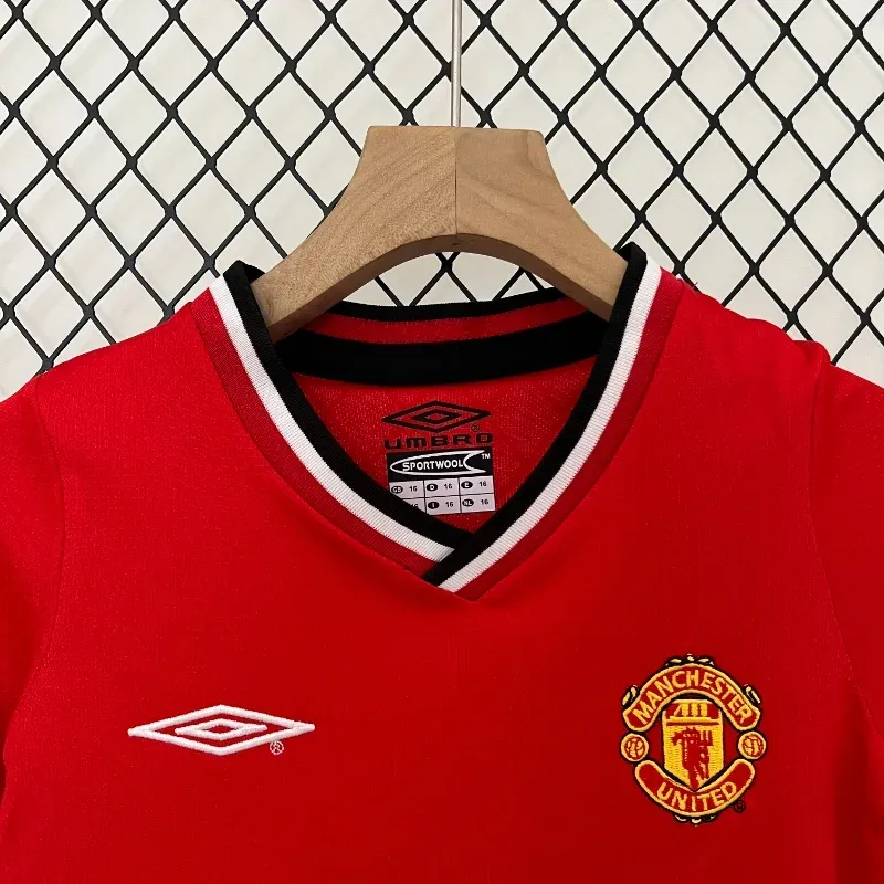 2000-2001 Kids Manchester United Jersey retro kit