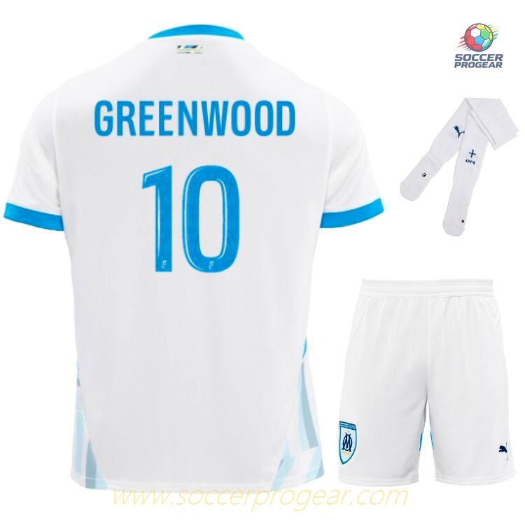 OM Home Youthren's Soccer Uniform Football Jersey 2024-25 Edition Grennwood