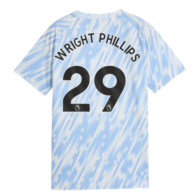 2025-2026 Man City Warm Up Jersey (Silver Sky) - Kids (Wright Phillips 29)