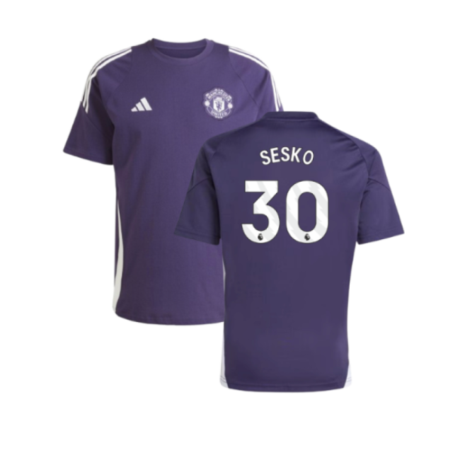 2025-2026 Man Utd Training Tee (Aurora Plum) (Sesko 30)