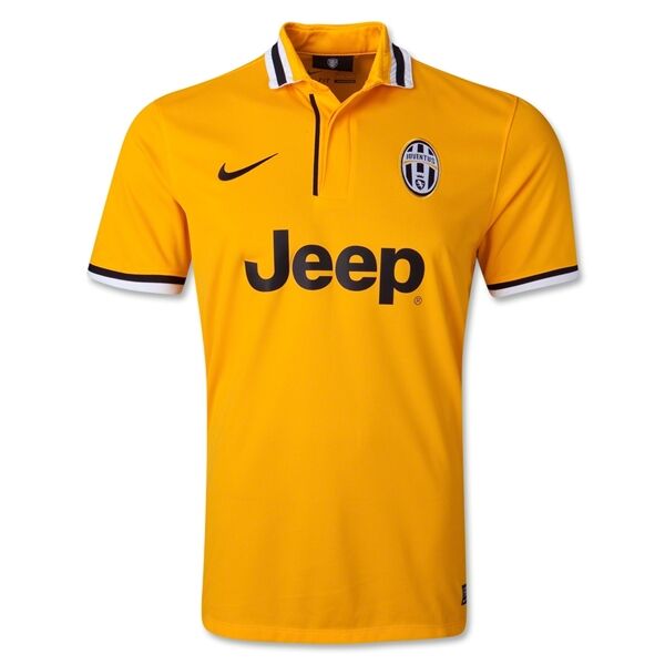 13-14 Juventus Away Yellow Jersey Whole KitShirtShortsSocks -