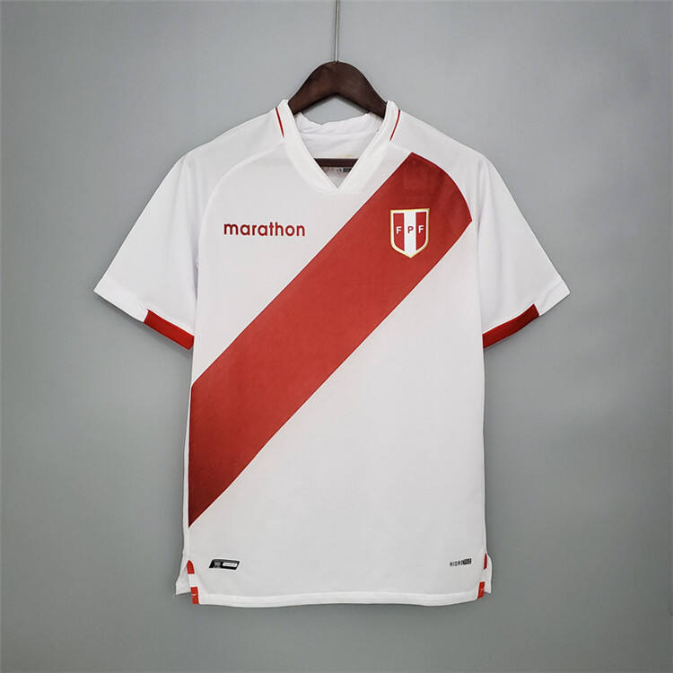 Peru 2020 Home White Soccer Jersey Football Shirt - Official Replica