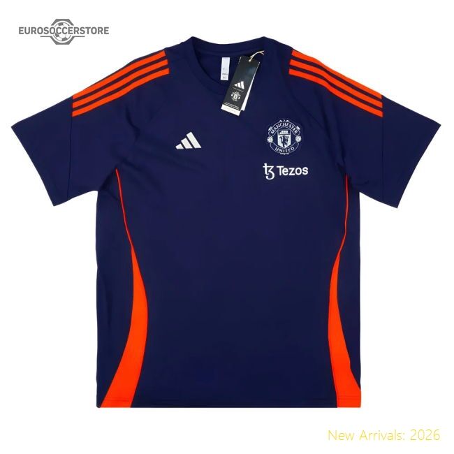 Official 2024-2025 Man Utd Training Tee (night Indigo) - Premium