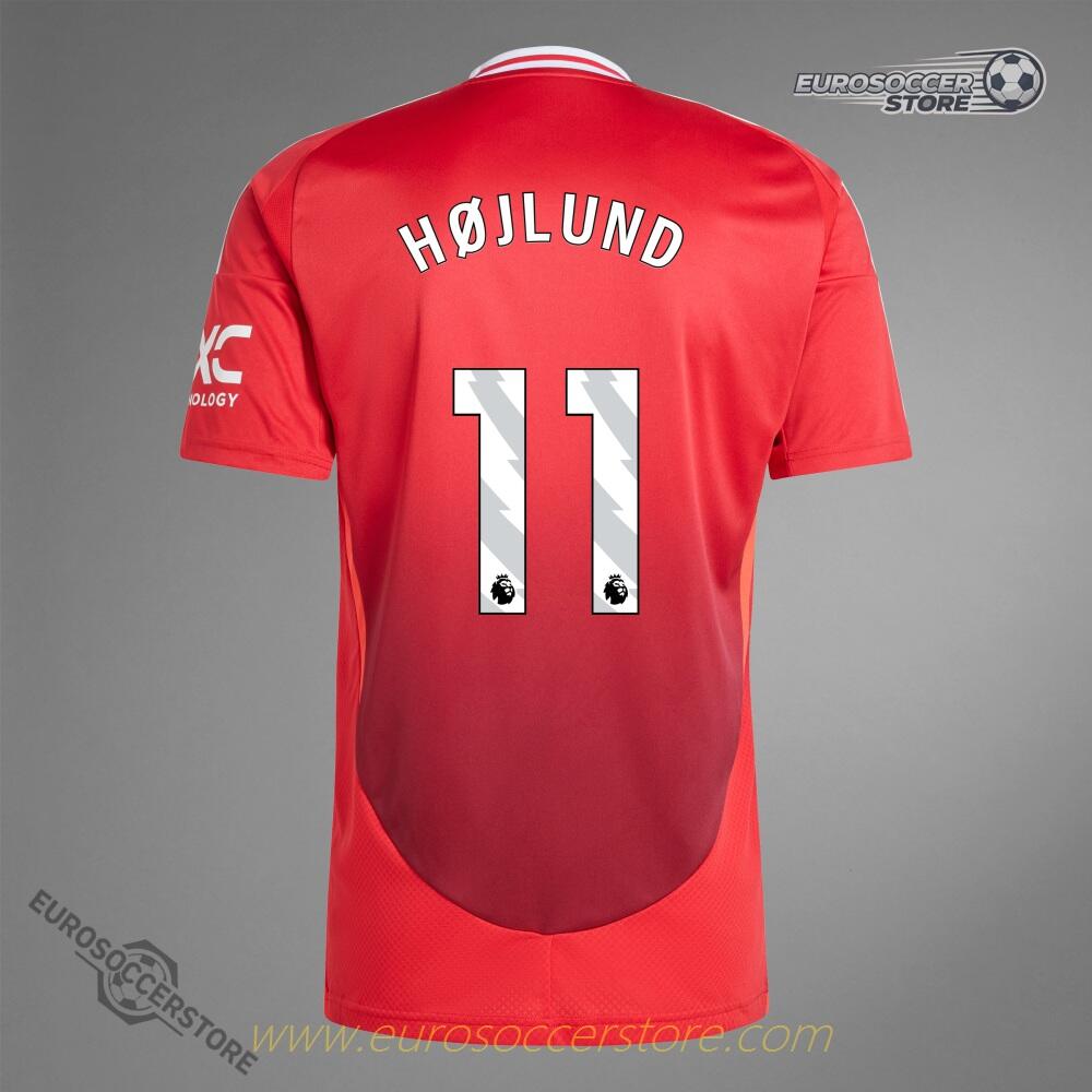 Manchester United HØJLUND 11 Home Jersey for the 24-25 Season