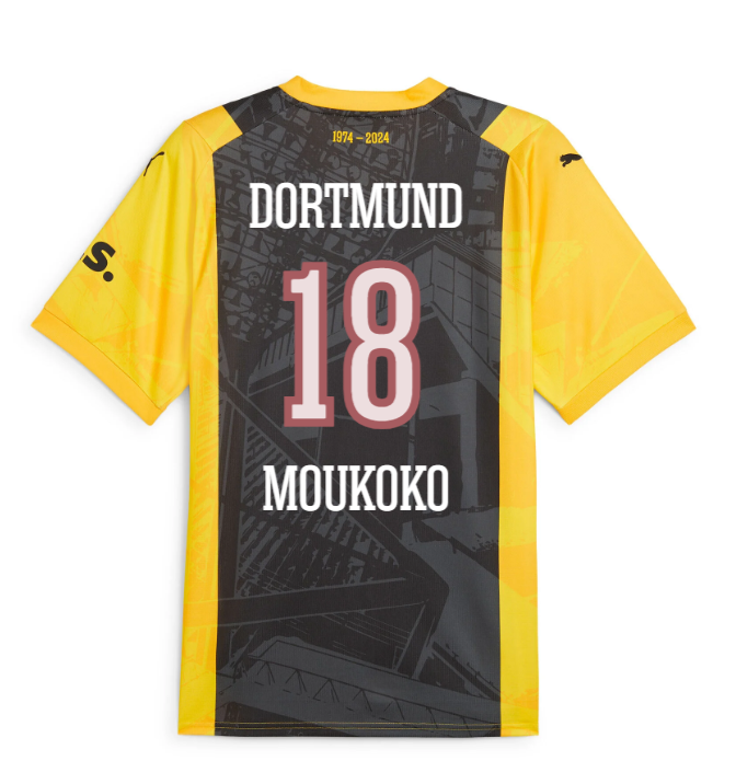 Borussia Dortmund MOUKOKO 18 50th Anniversary Special Edition Jersey for the 23-24 season