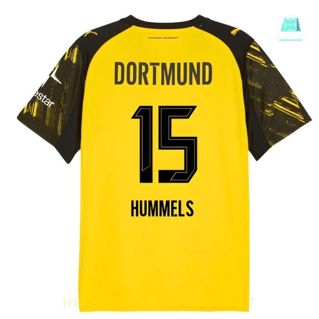 2025-2026 Borussia Dortmund Warm Up Jersey (Yellow) (Hummels 15)