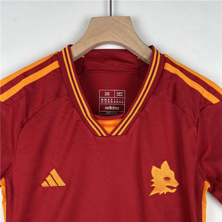 Kids AS Roma 2324 Home Kit ShirtShorts - Official Replica 18780