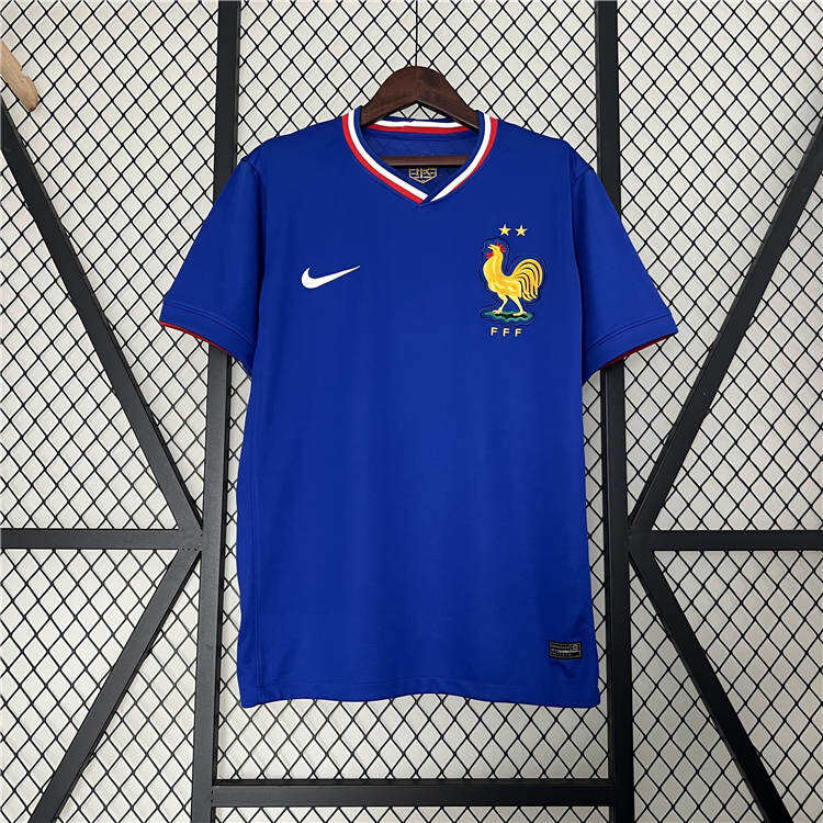 UEFA Euro 2024 France Home Blue Football Shirt Soccer Jersey -