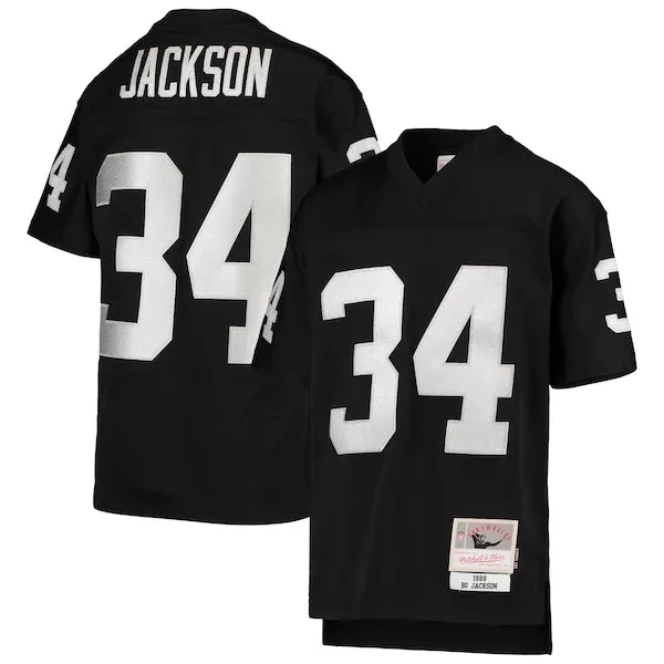 None Bo Jackson Legacy Jersey - Black | NFL Player Jersey | NFL Footba