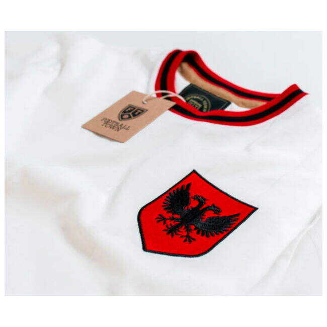 Albania Shqiponje White Retro Football Shirt