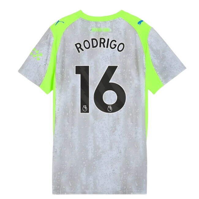 Football Man City Third Shirt Womens Rodrigo #16 High Performance ...