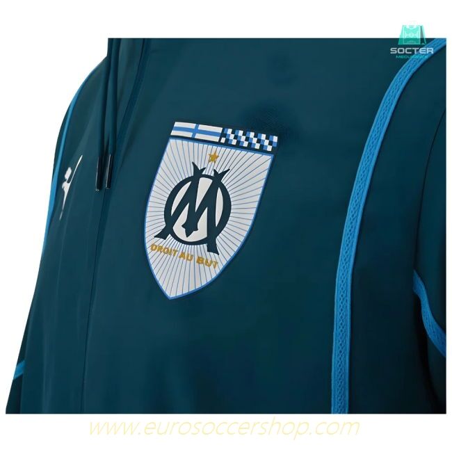 2024-2025 Marseille Prematch Woven Jacket (Blue)