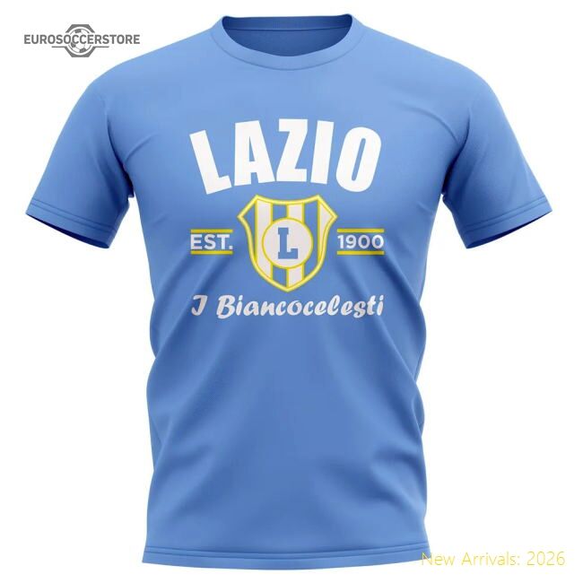 Popular Trending Lazio Established Football T-Shirt (Sky)