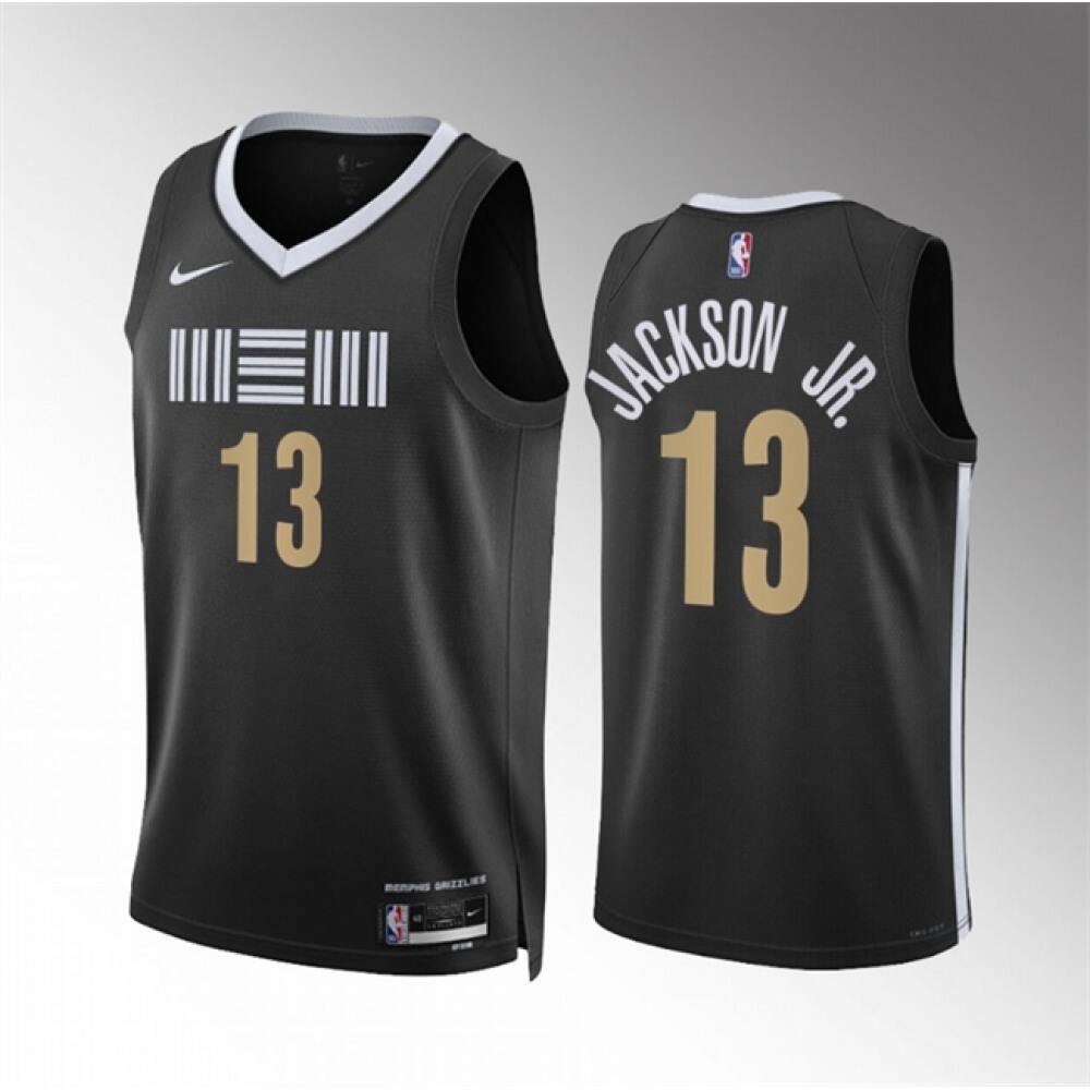 Game Day Top-Grade Men's MEM #13 Jaren Black Basketball Jersey