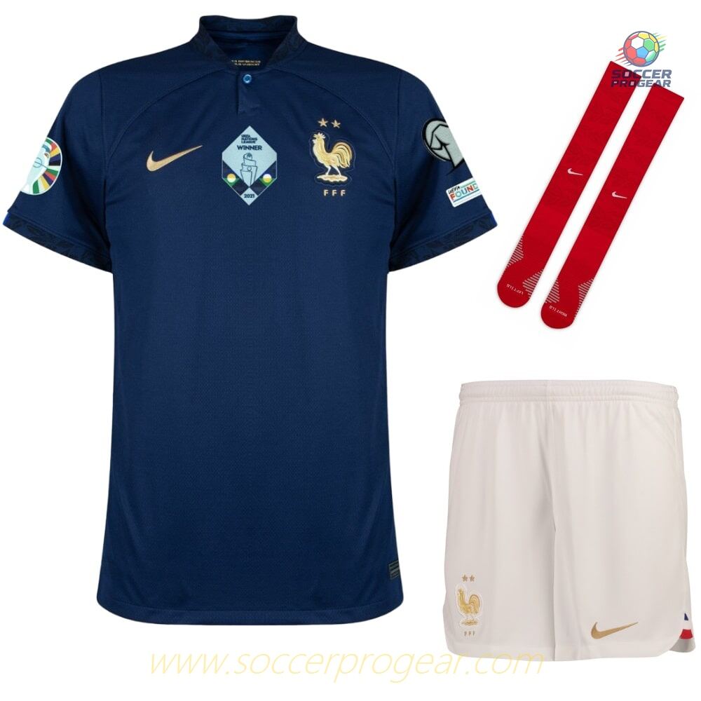 FRANCE Official KIDS HOME JERSEY EURO 2024 QUALIFYING
