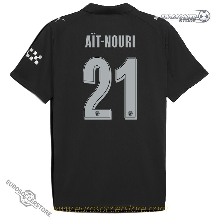 Manchester City 25-26 UCL Away Jersey with AÏT-NOURI 21 Printing