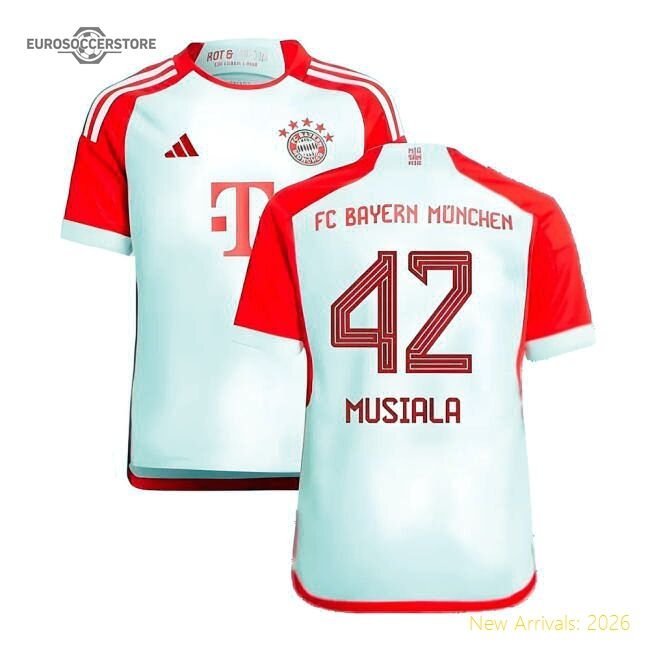 Premium 2023-2024 Bayern Munich Home Kit (kids) (musiala 42)