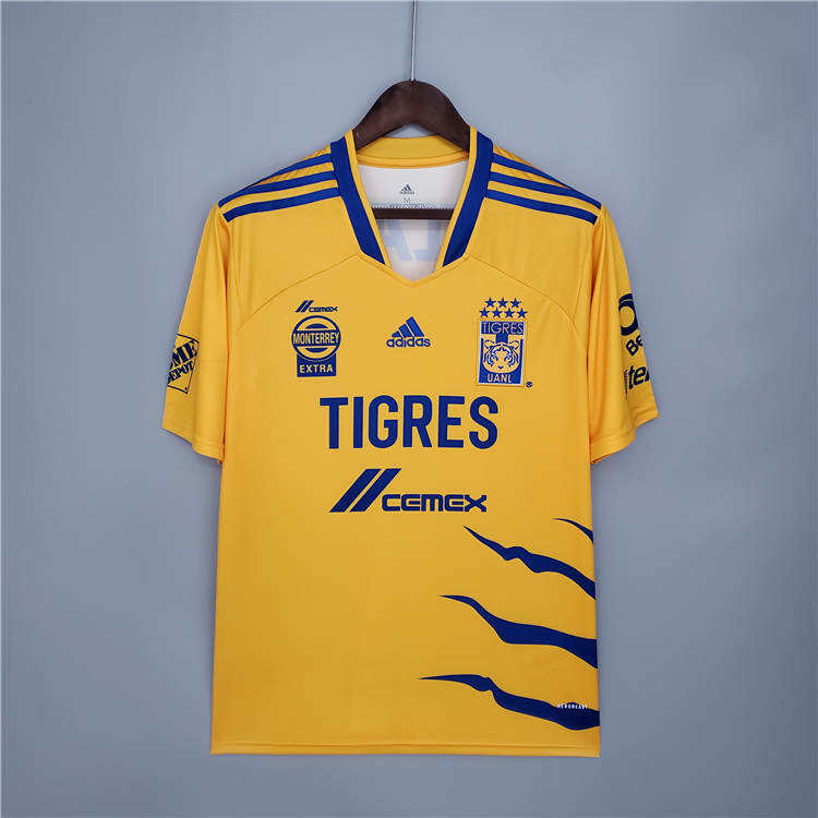 21-22 Tigres UANL Home Yellow Soccer Jersey Football Shirt - Official