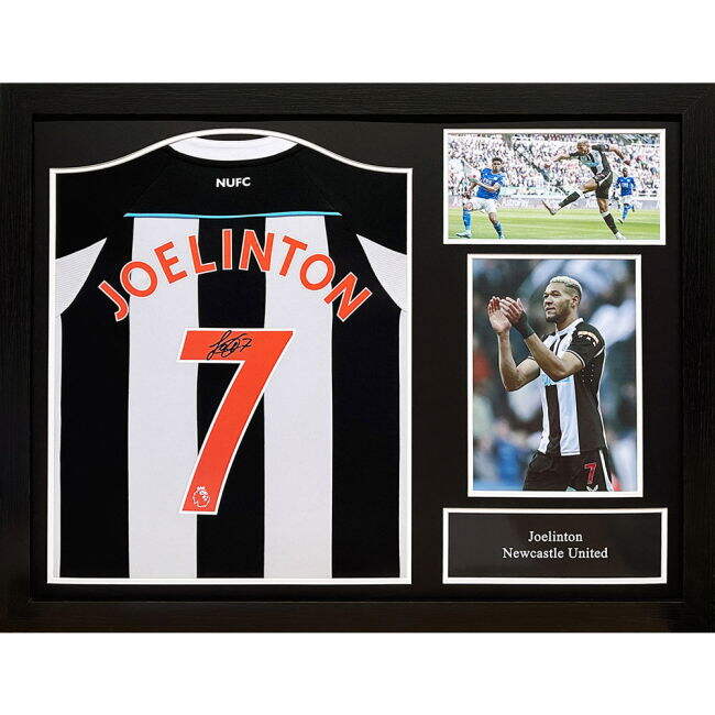 Match-Quality Newcastle United FC Joelinton Signed Shirt (Framed)