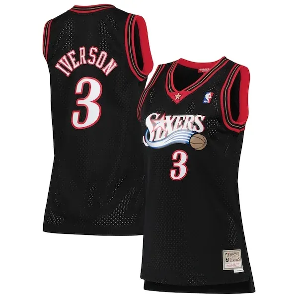 Allen Iverson PHI Swingman Jersey - exclusive team-jersey - Black