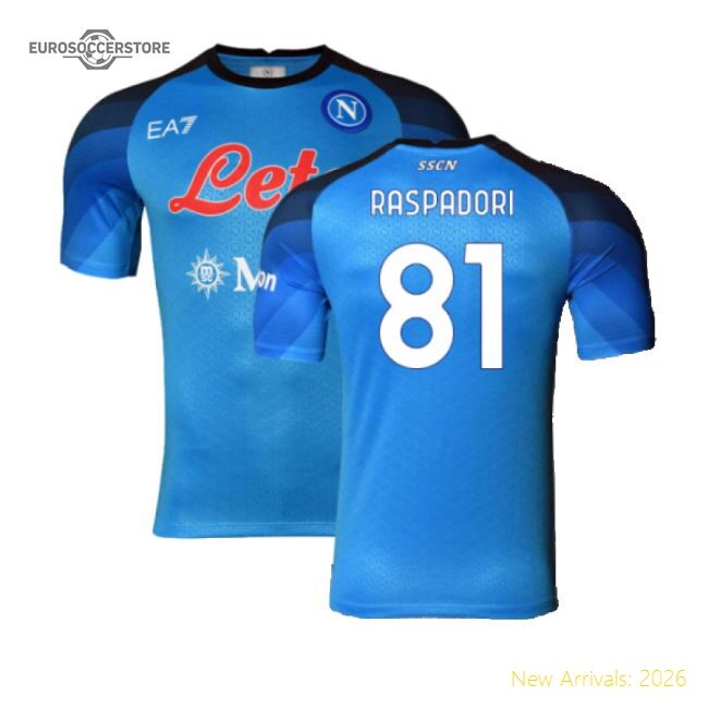 Napoli Italian Football Raspadori Home Official Adidas Climacool
